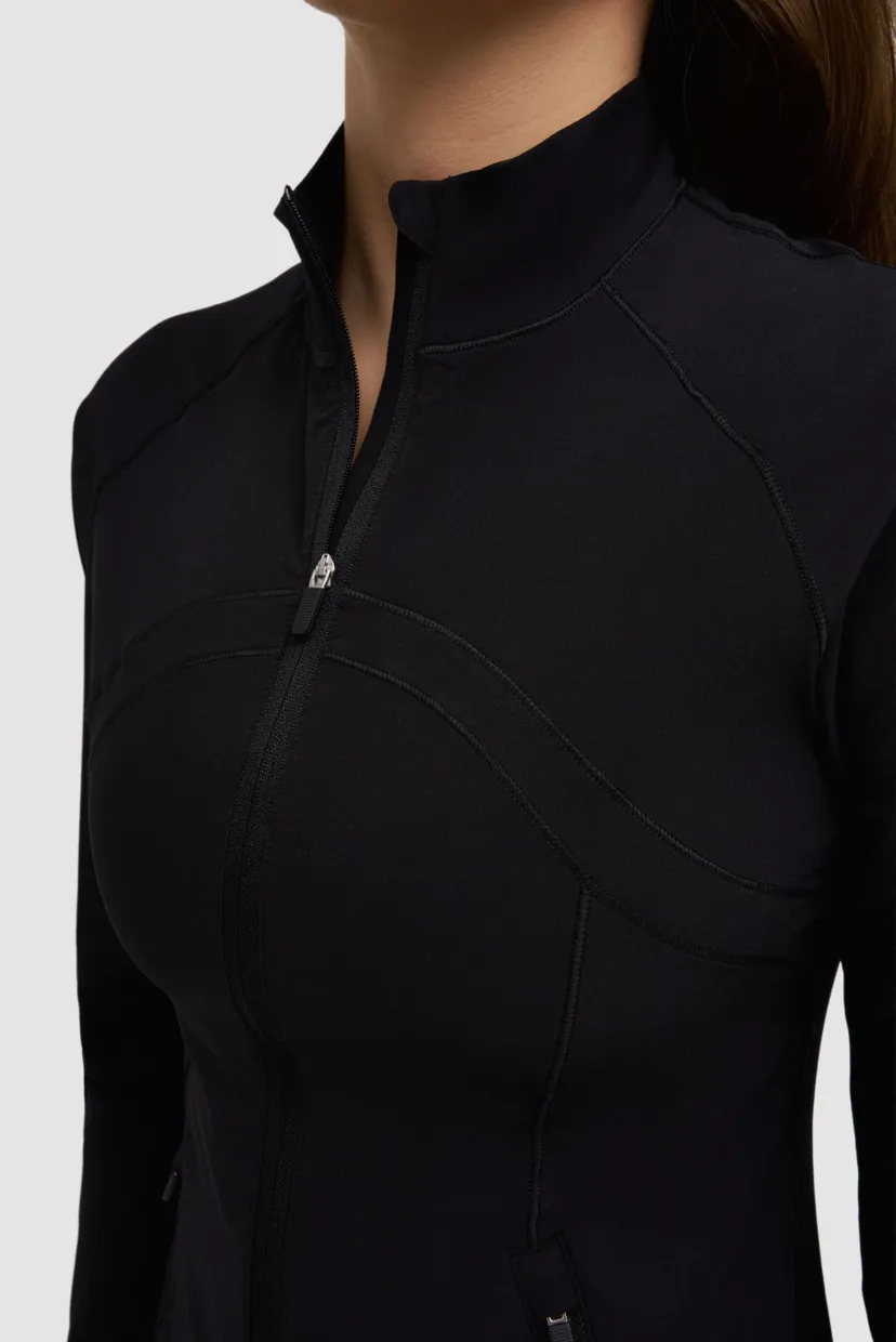 Женская спортивная кофта черная sport jacket 8