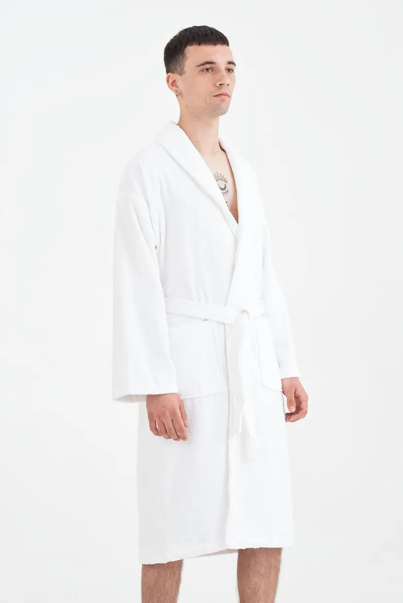 Белый халат Basic Line white (унисекс) 4