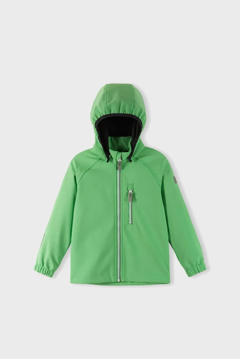 Детская салатовая куртка Softshell Vantti 4