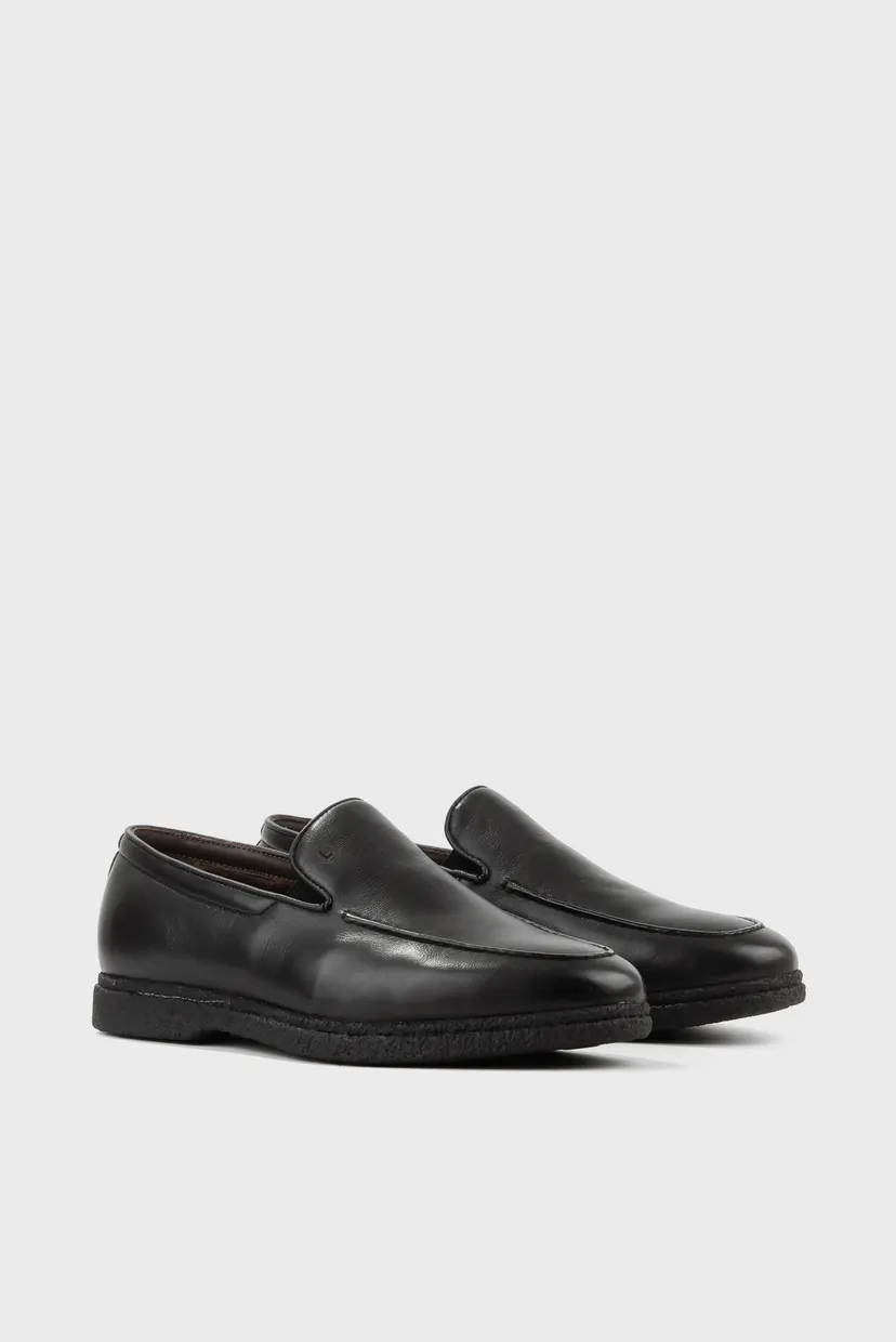 Мужские черные кожаные лоферы 3