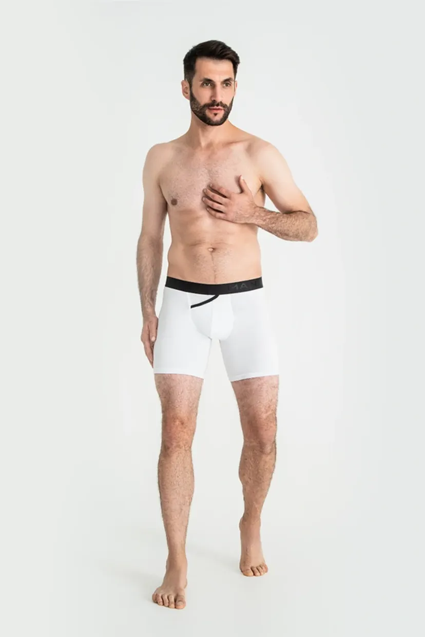 Чоловічі білі труси з сіткою Anatomic Long 2.0 Light, Black Series 4