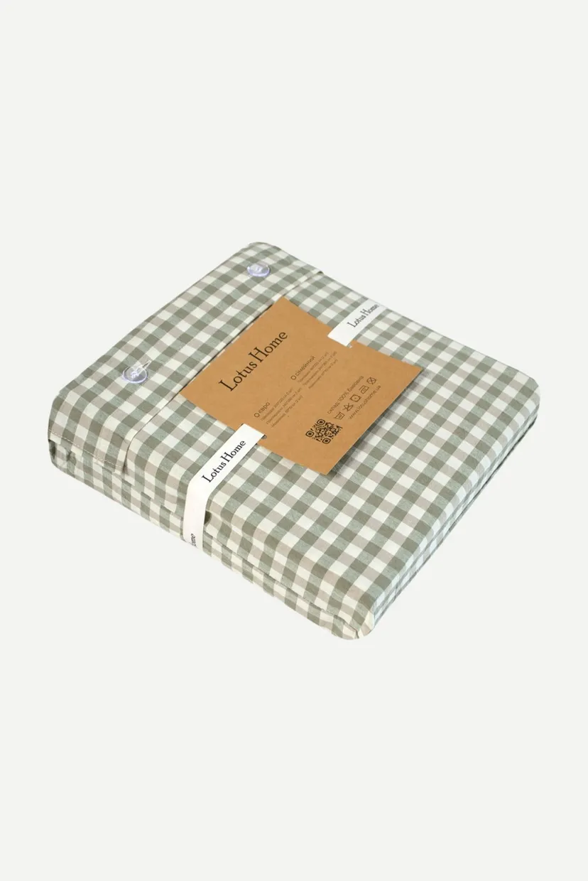 Постільна білизна - Checked Gingham оливковий сімейний 6