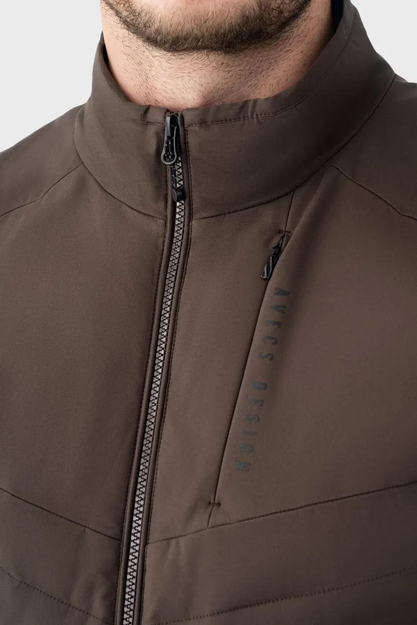 Чоловічий коричневий жилет  vest 6
