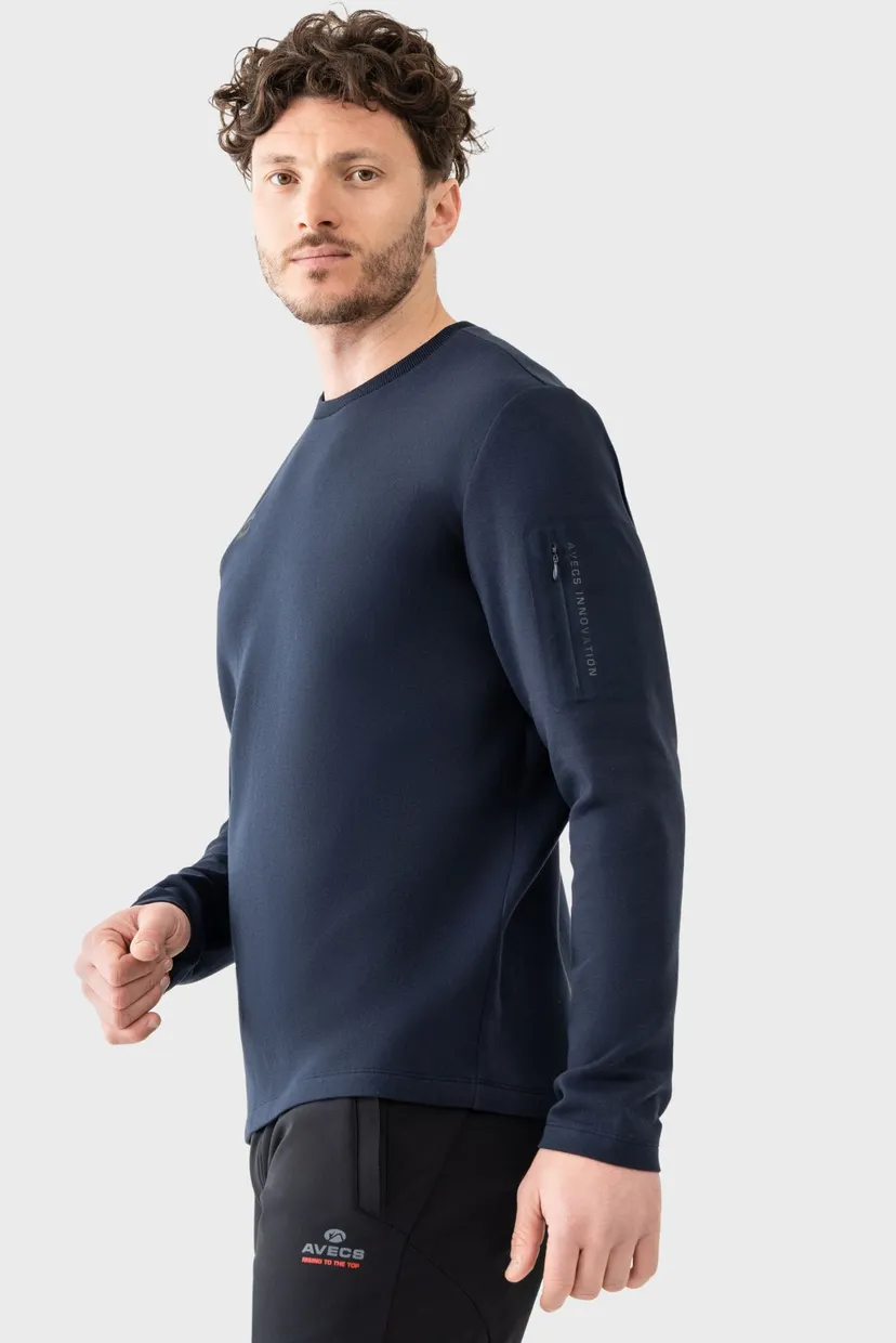 Мужской синий лонгслив jacket 3