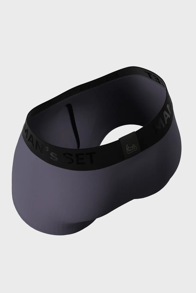 Чоловічі сірі труси Anatomic Classic Black Series Micromodal 4