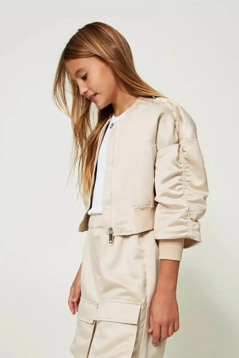 Дитячий бежевий бомбер TWINSET Girl 4