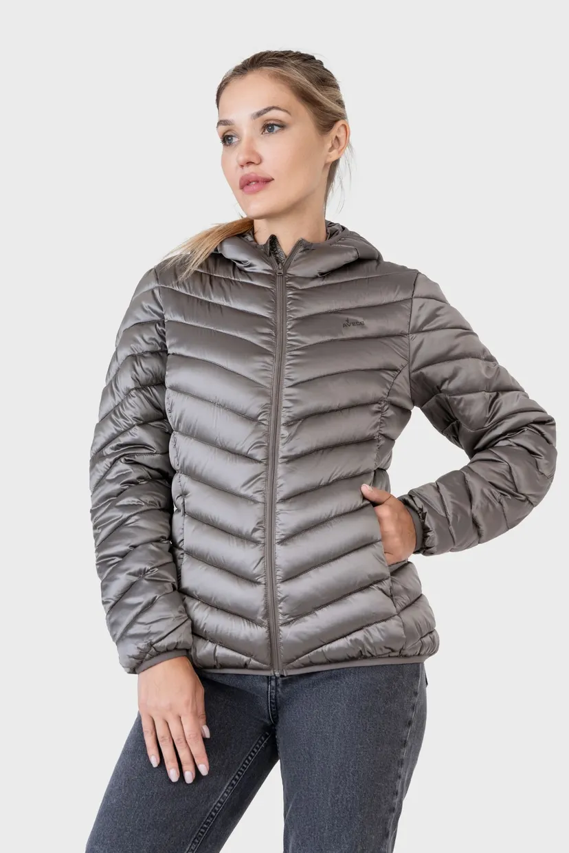 Жіноча сіра вітровка Windbreaker 9