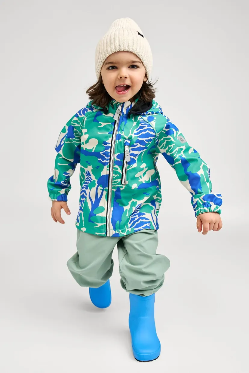 Детская зеленая куртка Softshell Vantti 5