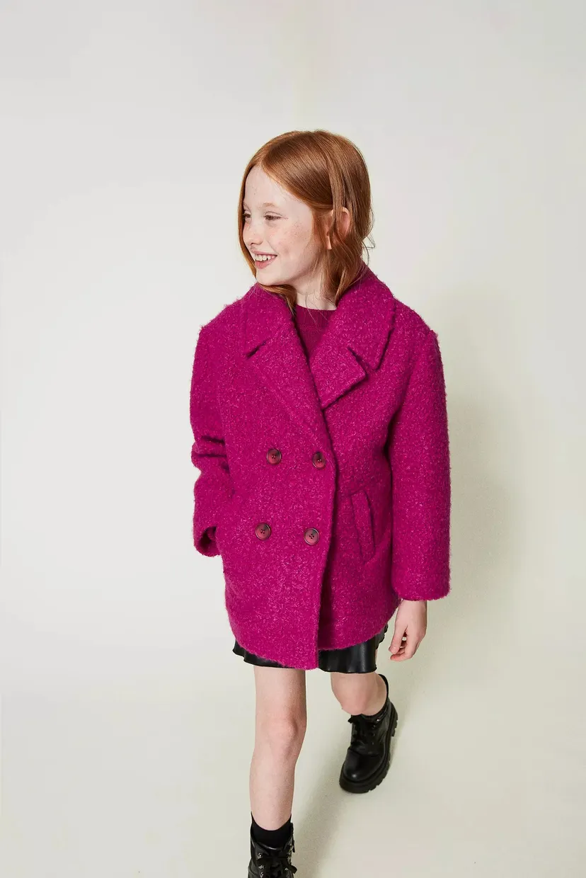 Дитяче рожеве пальто TWINSET Girl 3