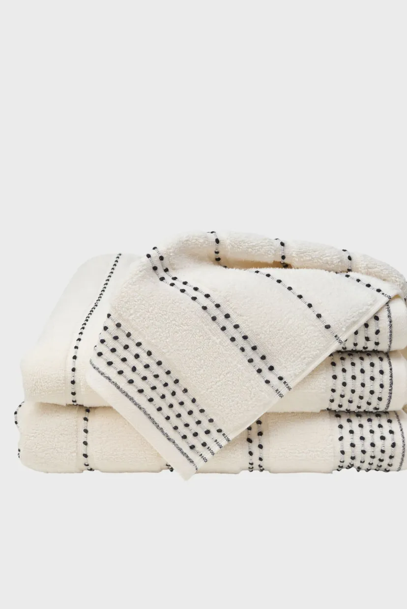 Полотенце След ветра - айвори/точка 90х150 (590 г/м2) 6