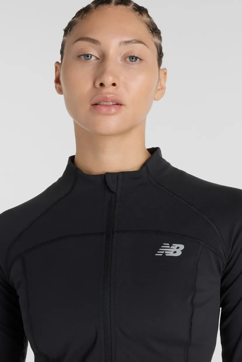 Жіноча чорна спортивна кофта NB Harmony Fitted Full Zip 4