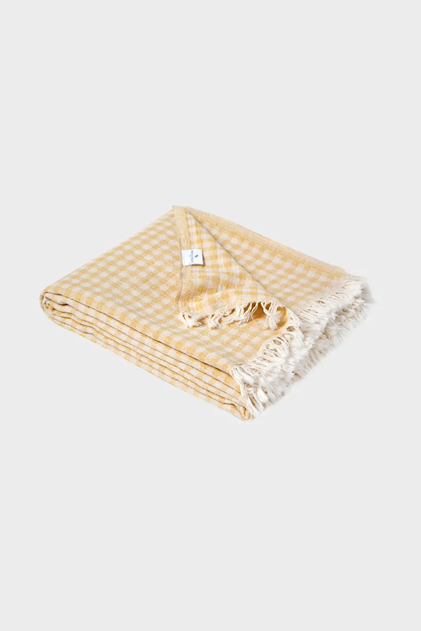 Покрывало - Checked Gingham желтый 190X225 6