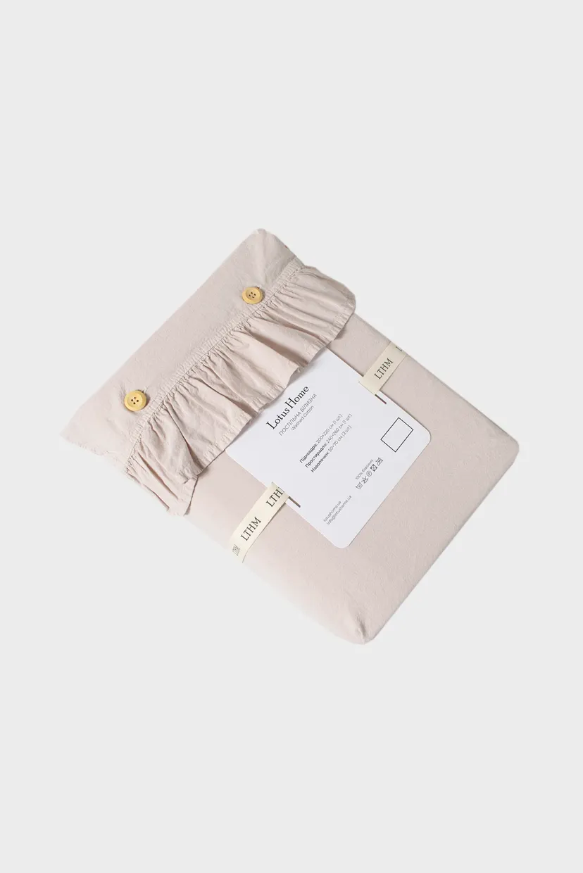 Постільна білизна Washed cotton - Kansas fly бежевий євро 5