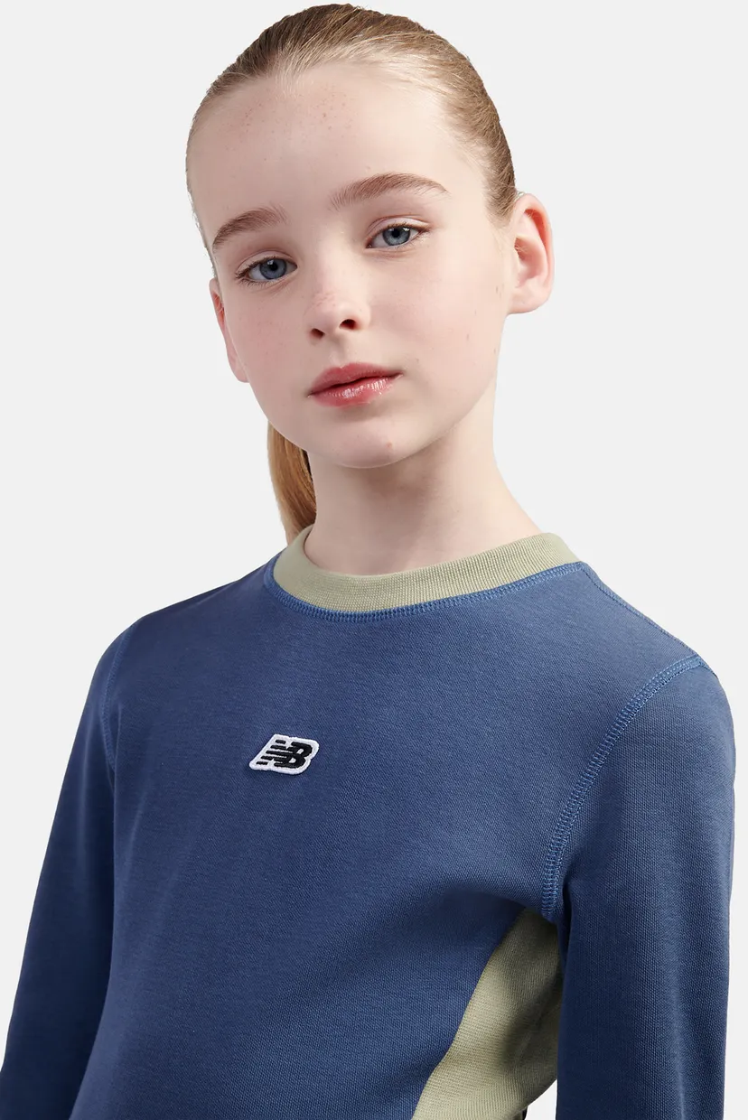 Детский синий лонгслів Premium LS Tee 5