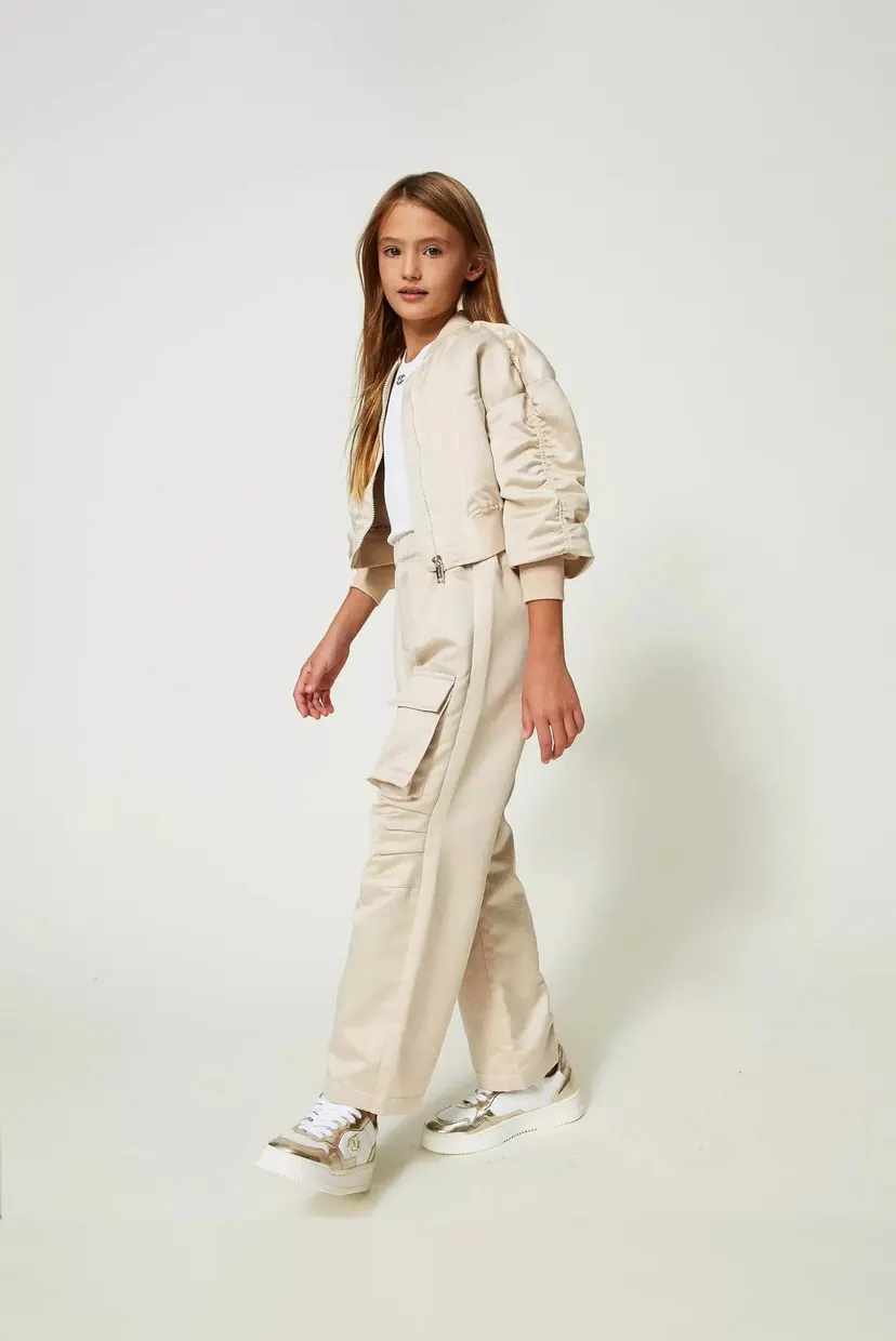 Детские бежевые штаны TWINSET Girl 4