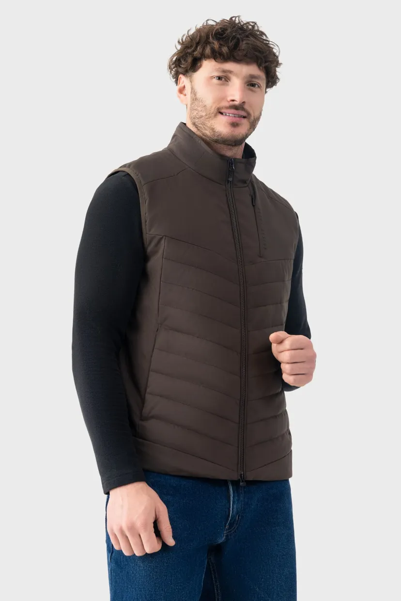 Мужской коричневый жилет  vest 4