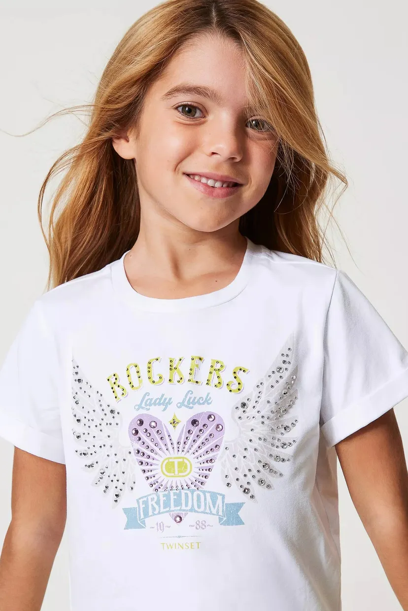 Дитяча біла футболка TWINSET Girl 4