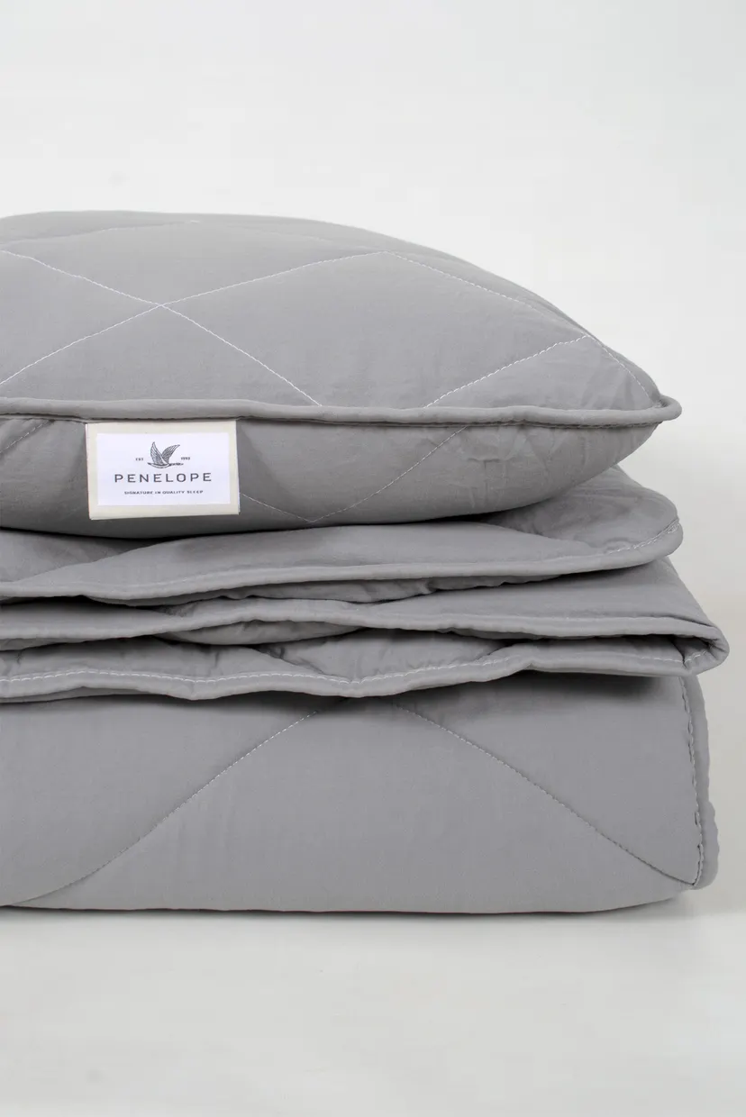 Набір ковдра з подушками Penelope - Colors in Comfort gray сірий євро 4