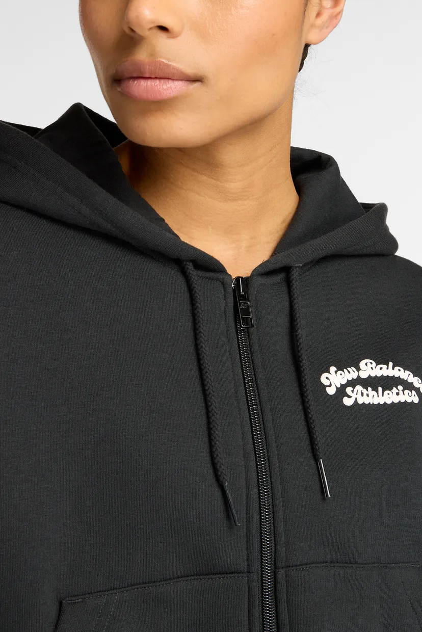 Жіноче чорне худі Linear Full Zip 4