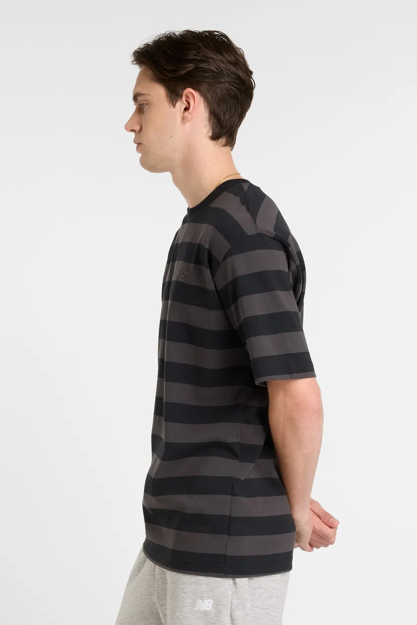Чоловіча чорна футболка у смужку Athletics Cotton Thick Stripe 3