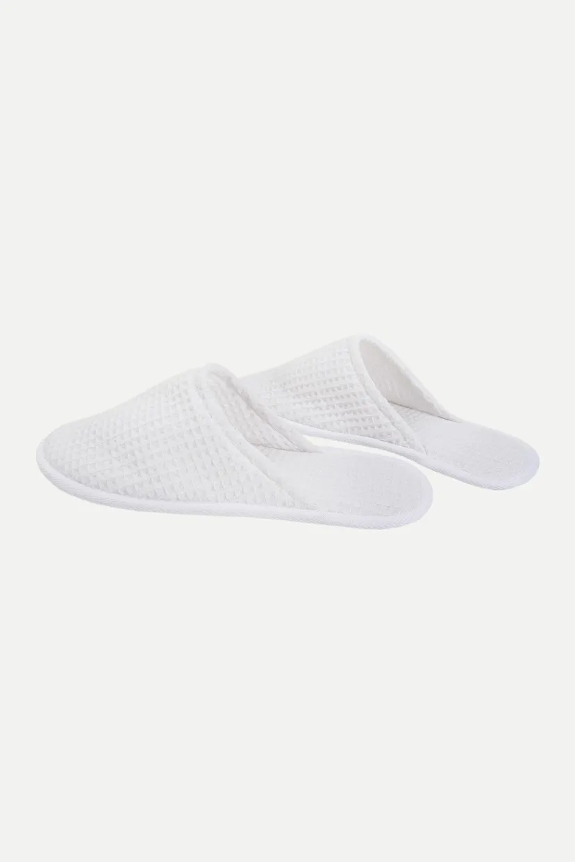 Белые вафельные тапочки White (унисекс) 3