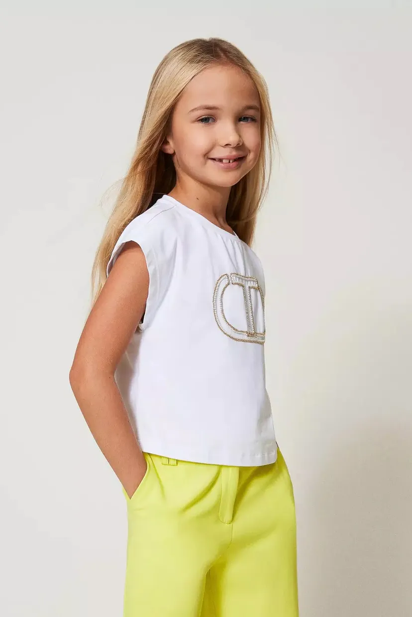 Дитяча біла футболка TWINSET Girl 4