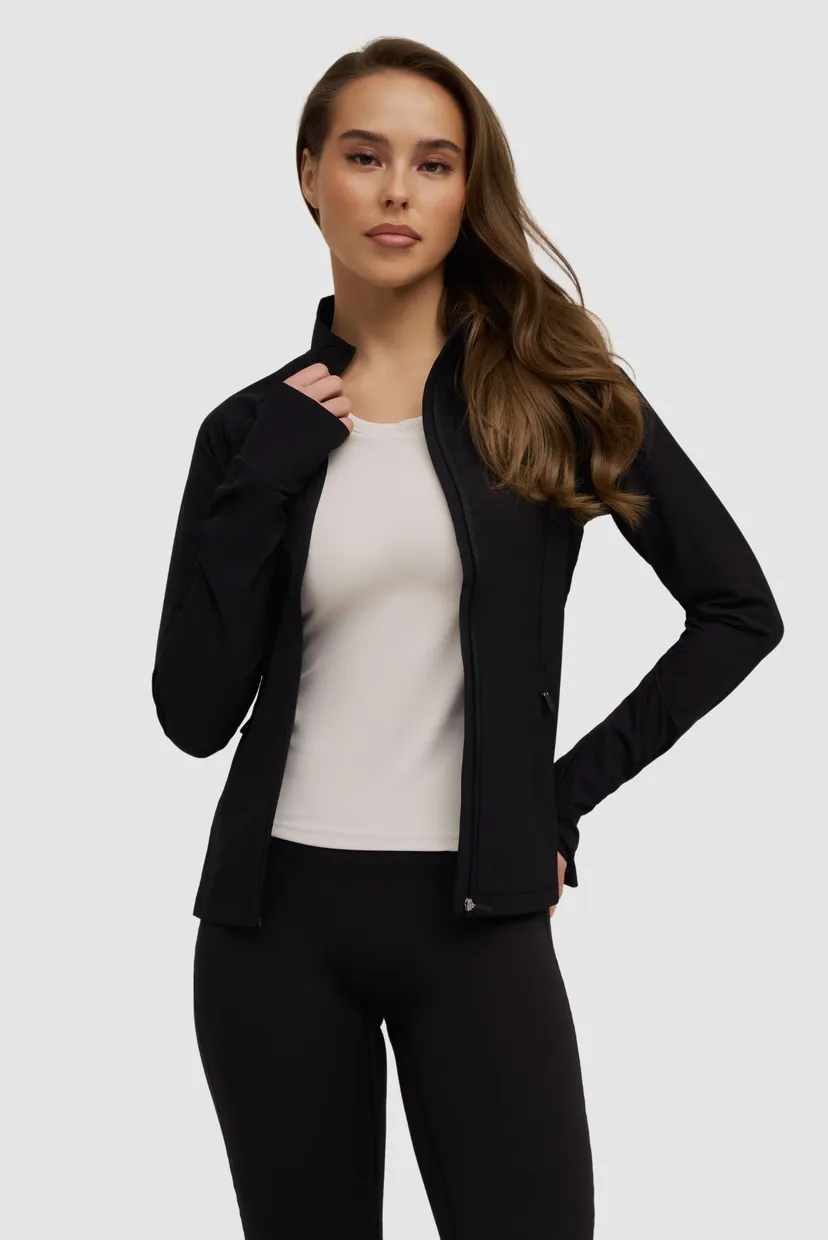 Женская спортивная кофта черная sport jacket 6