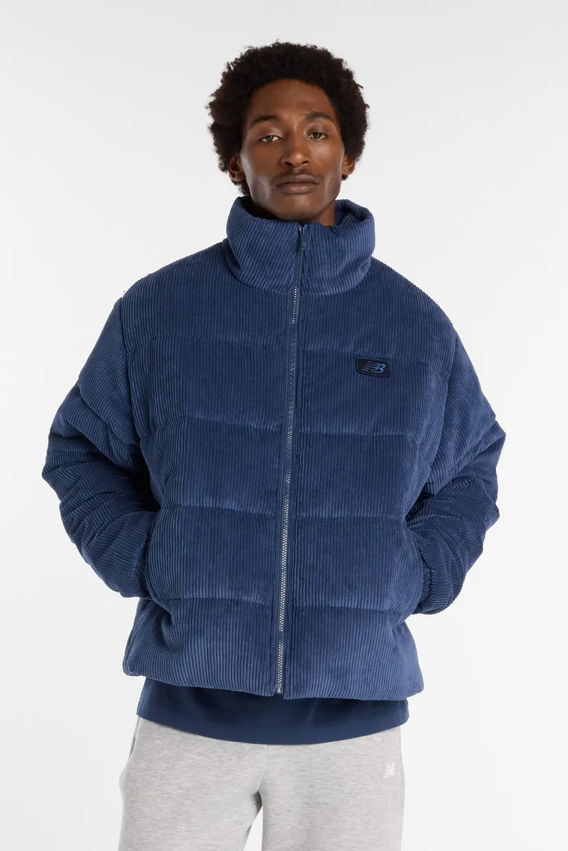 Мужская синяя вельветовая куртка Corduroy Puffer New Balance