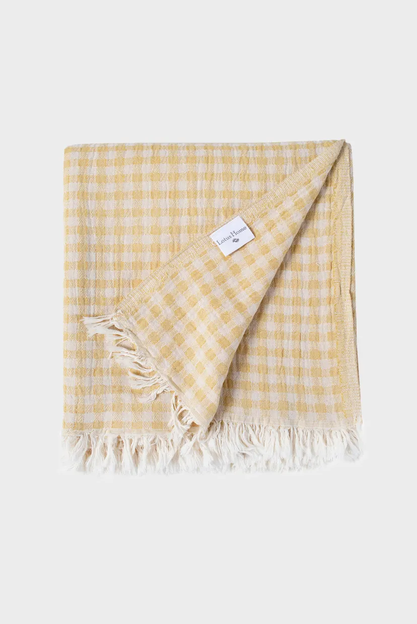 Покрывало - Checked Gingham желтый 190X225 3