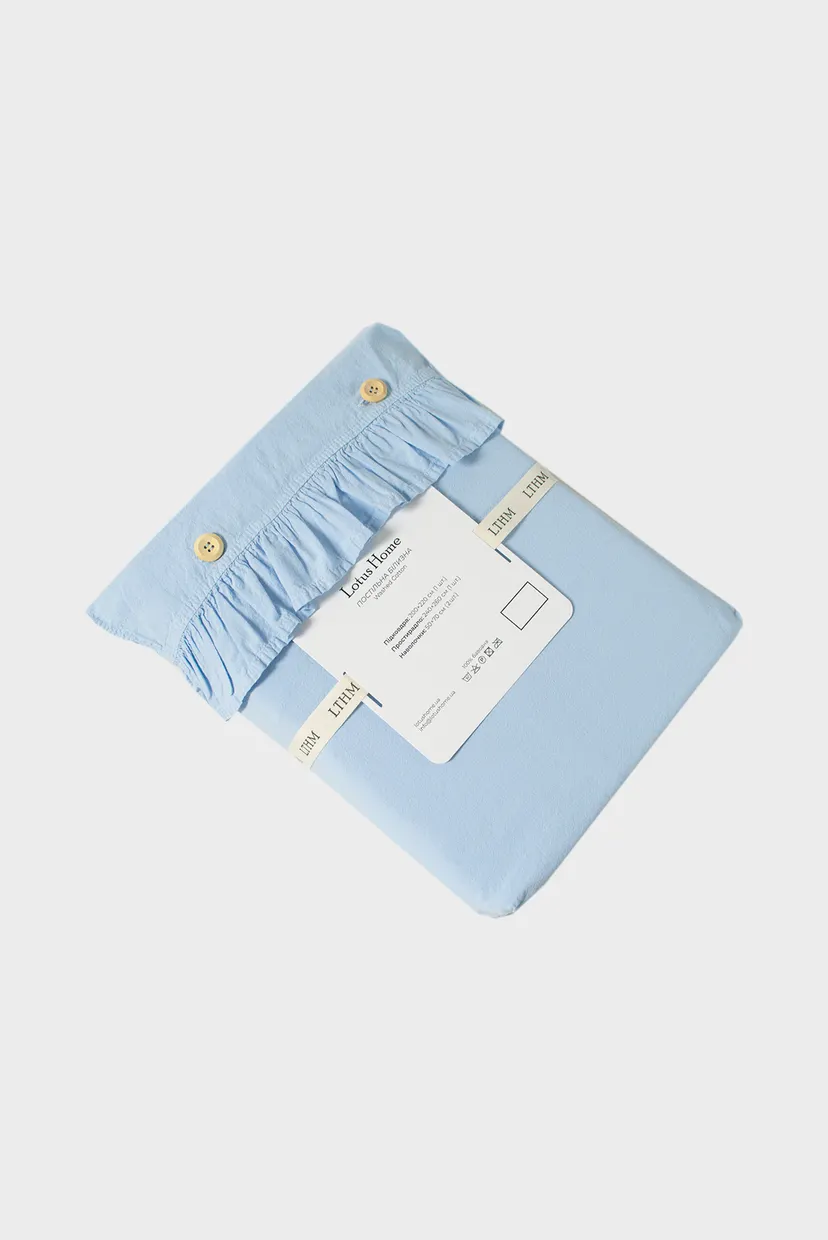 Постільна білизна Washed cotton - Kansas fly блакитний євро 5