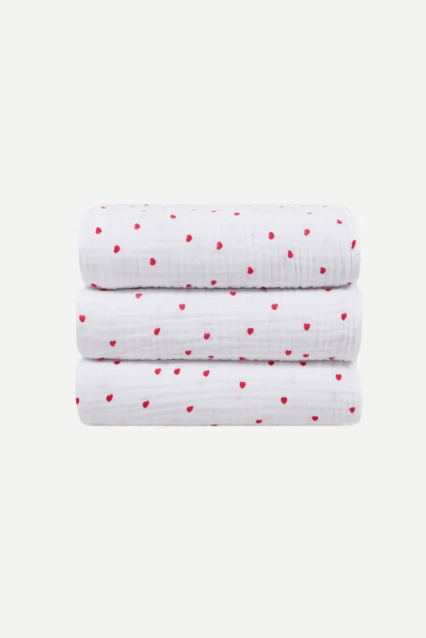Рушник - Molly Heart muslin light 90X150 8