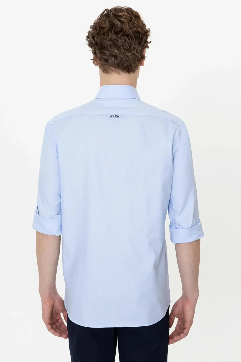 Чоловіча синя сорочка 3