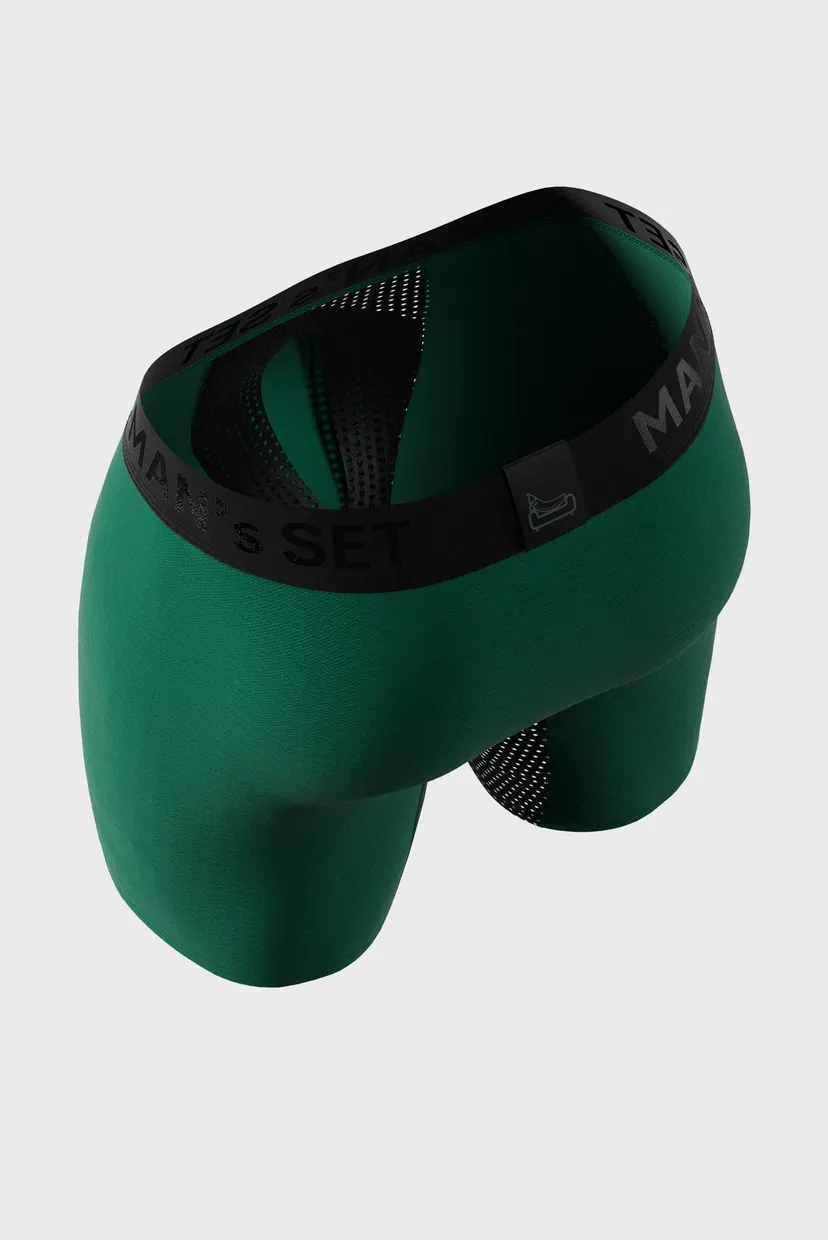 Мужские темно-зеленые трусы с сеткой Anatomic Long 2.0 Light, Black Series 3