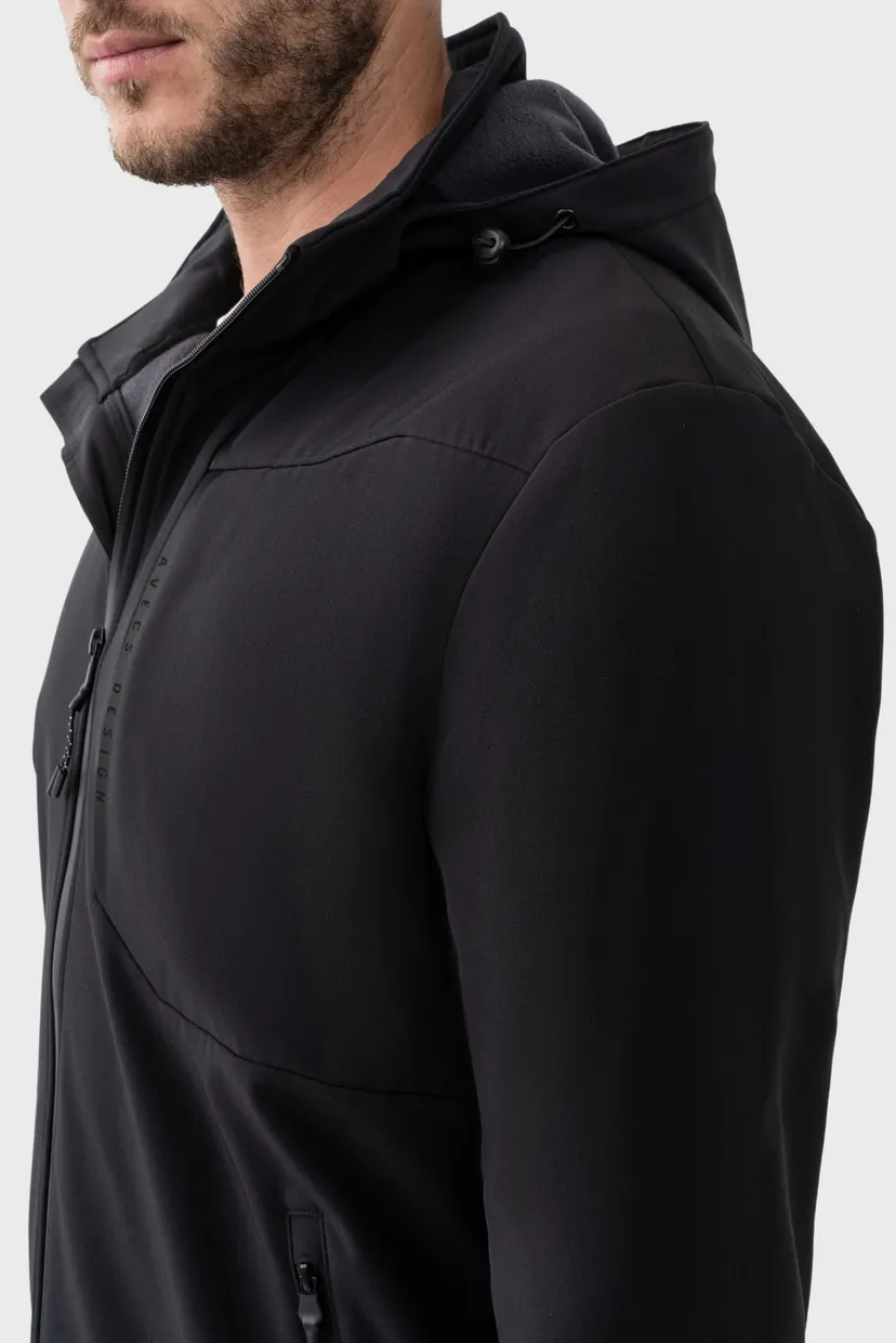 Чоловіча чорна вітровка Windbreaker 8