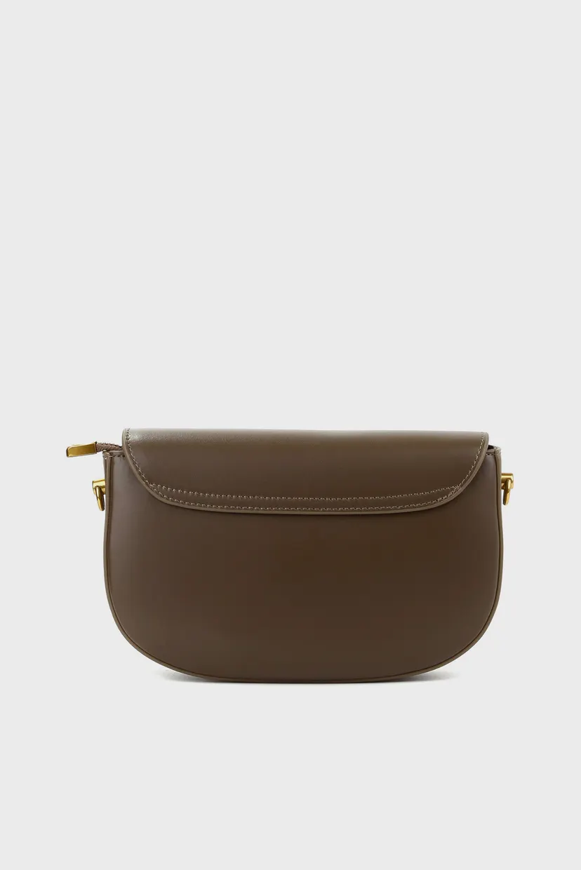 Жіноча оливкова шкіряна сумочка 4