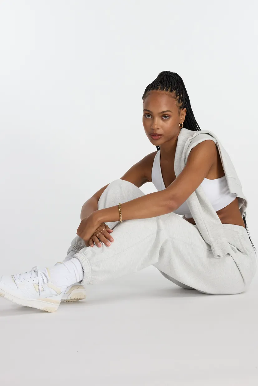 Женские серые брюки NB Athletics French Terry 5