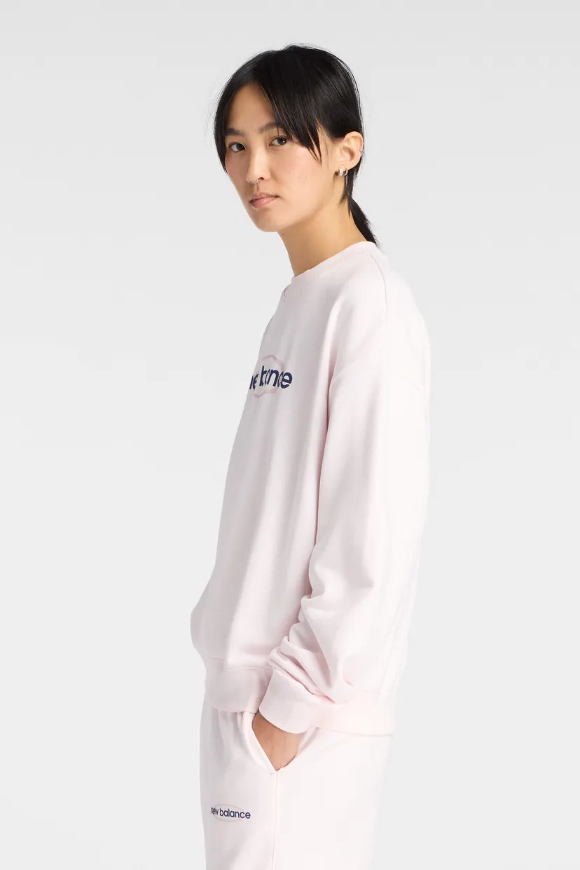 Жіночий рожевий світшот Sport Graphic Oversized Crew 3