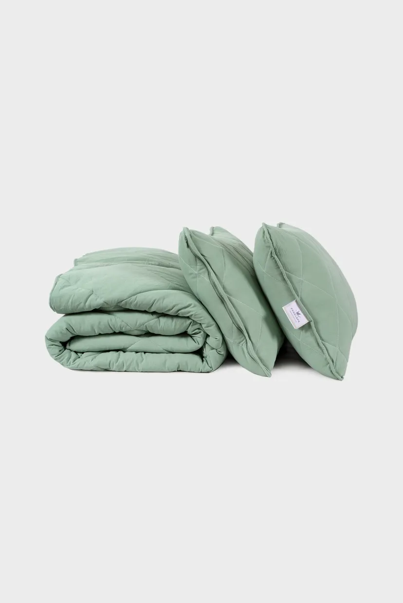 Набор одеяло с подушками Penelope - Colors in Comfort green зеленый евро 9