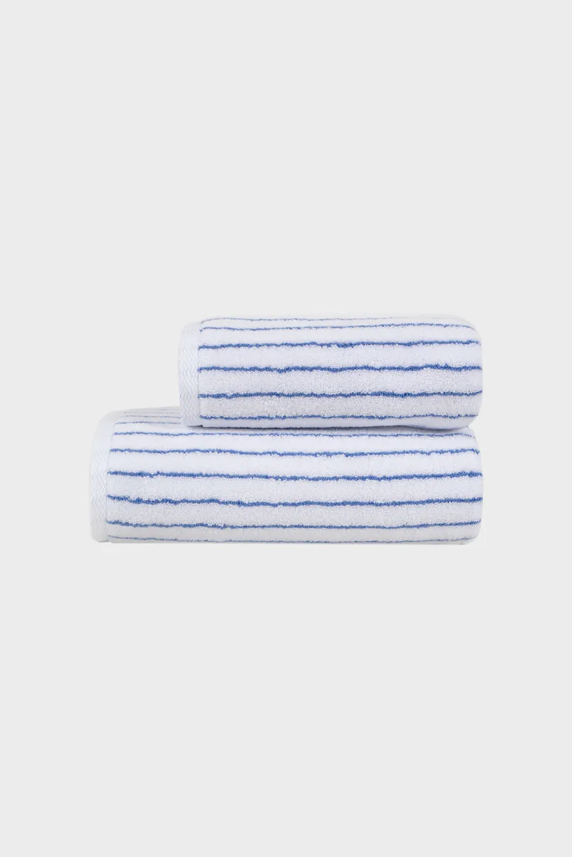 Рушник Готель Premium - Microcotton Stripe White-Blue 90X150 550 г/м² 9