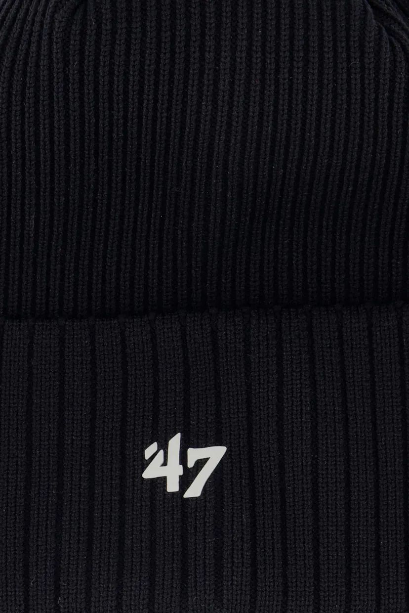 Черная шапка Striped Knit Hat 4