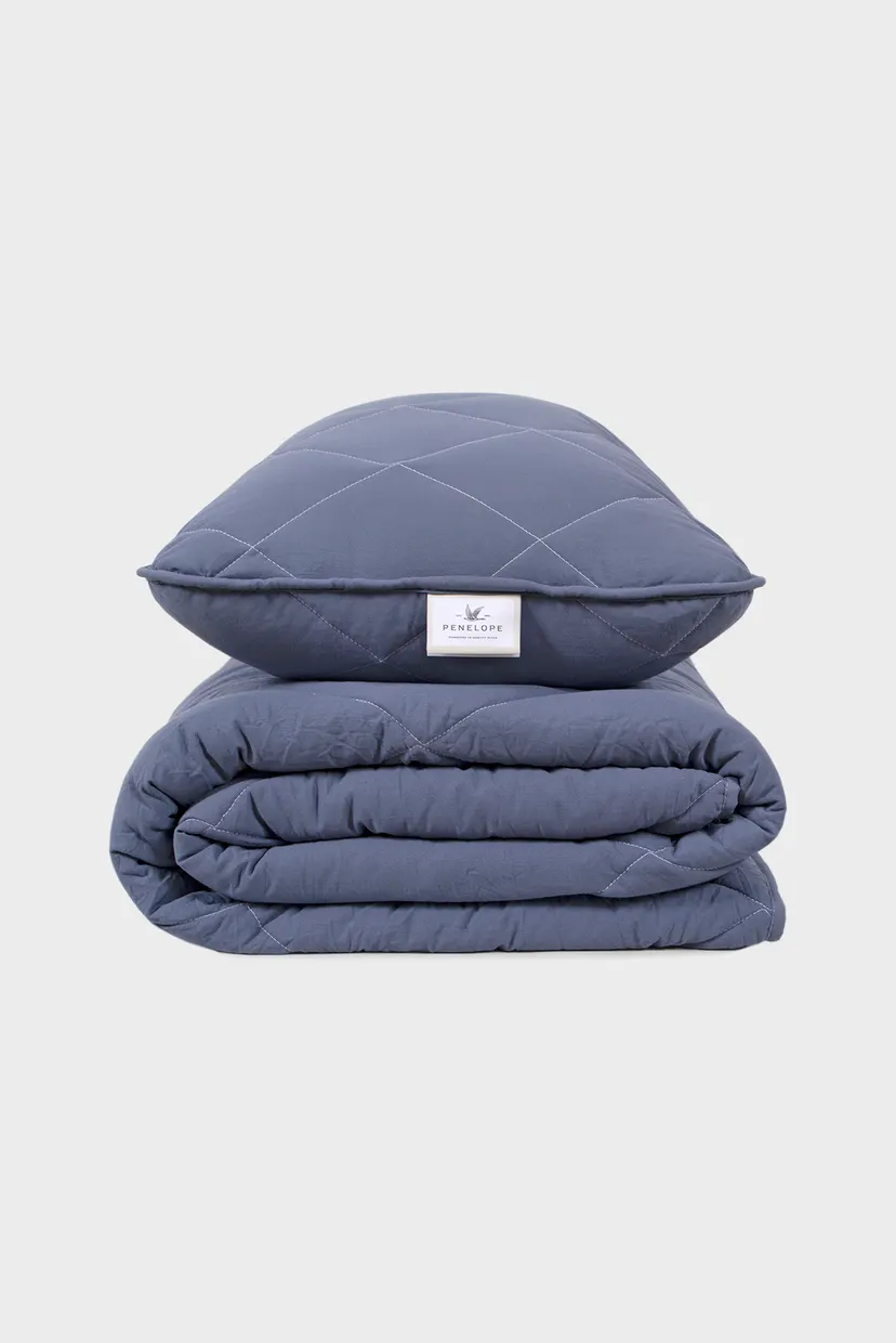 Набір ковдра з подушкою Penelope - Colors in Comfort denim денім полуторний 1