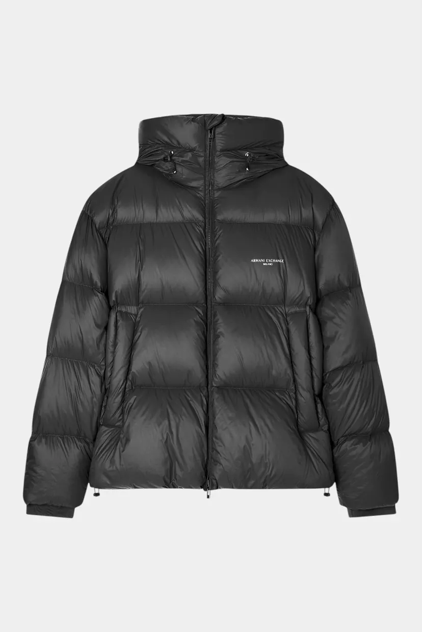 Мужской черный пуховик Armani Exchange 10831 — MD-Fashion