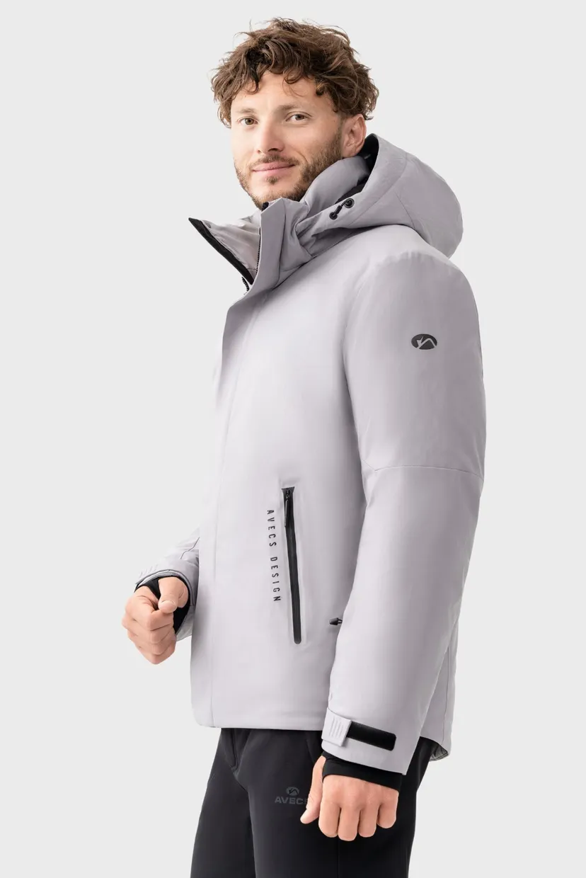 Мужская светло-серая горнолыжная Куртка Jacket 3