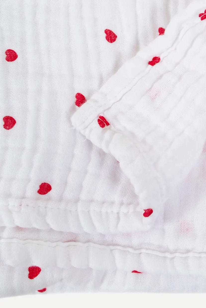Рушник - Molly Heart muslin light 90X150 4