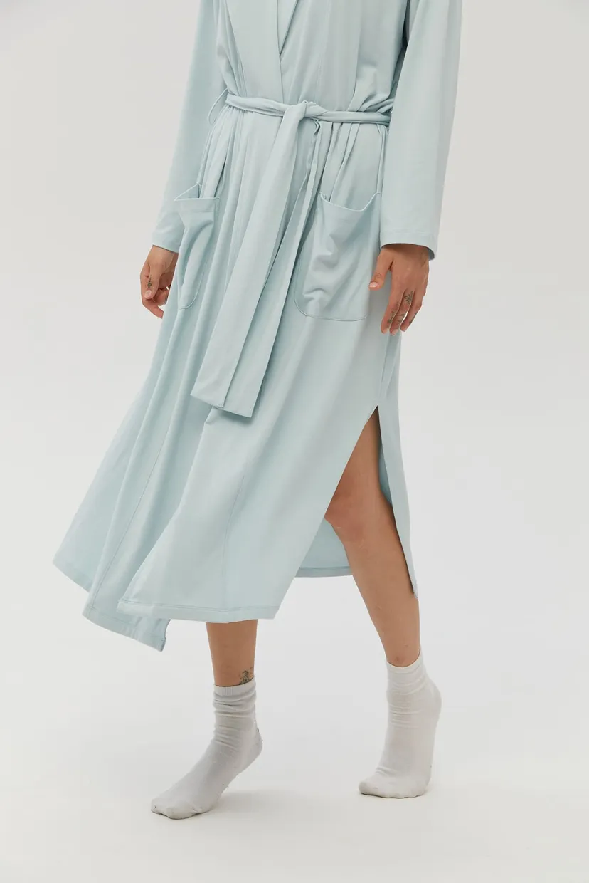Женский голубой халат Affi blue 3