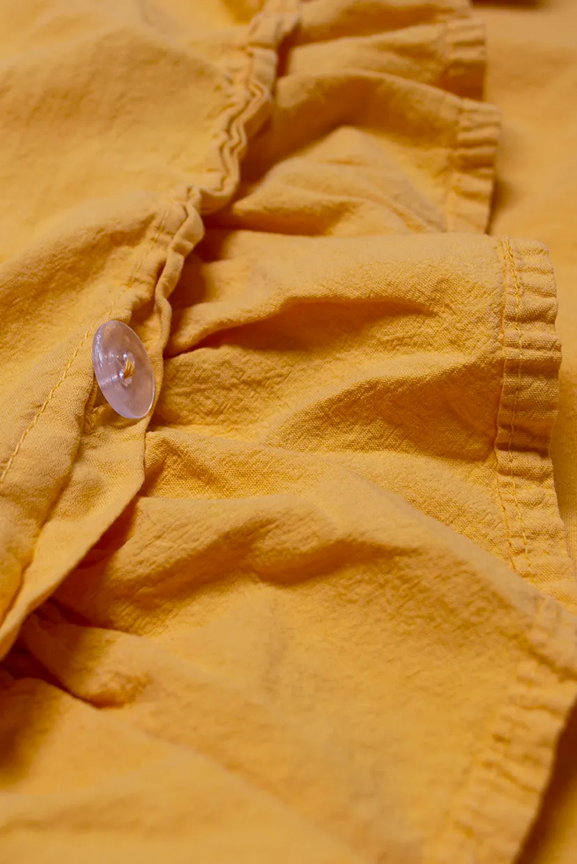 Постельное белье Washed cotton - Kansas fly горчичный евро 4