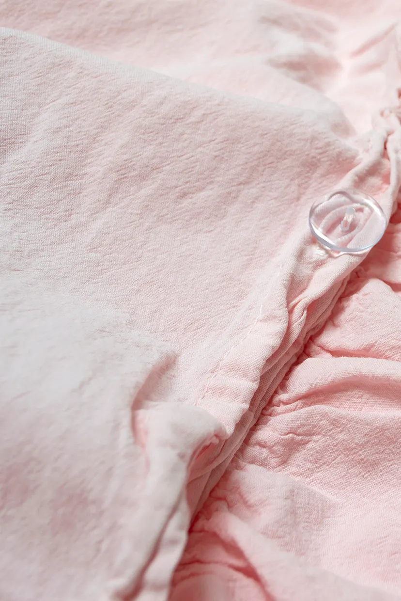 Постельное белье Washed cotton - Kansas fly plus розовый евро 5