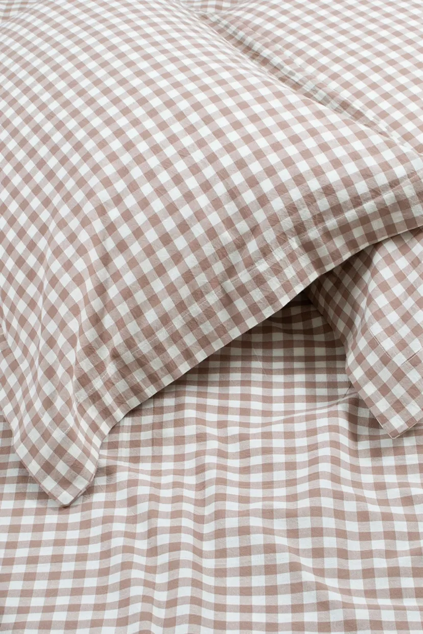 Постільна білизна - Checked Gingham кавовий сімейний 3