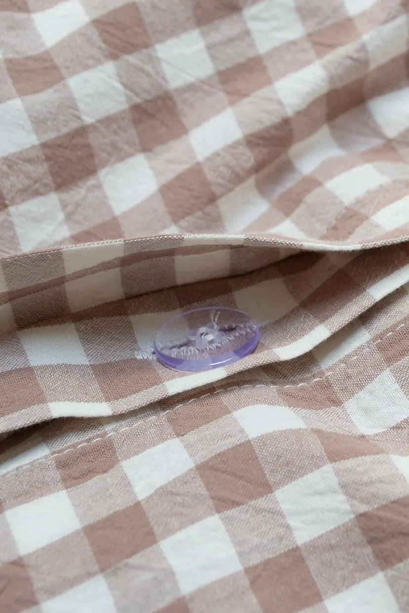 Постільна білизна - Checked Gingham кавовий сімейний 5