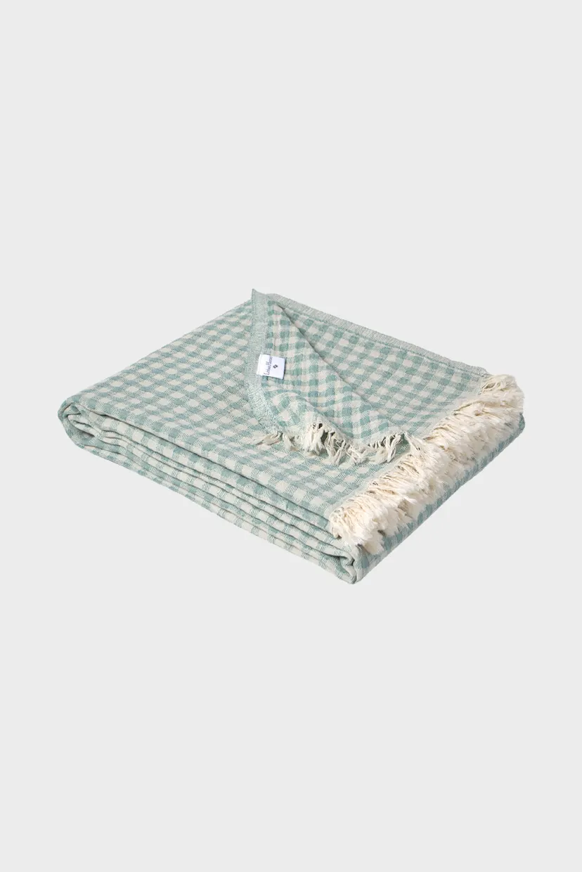 Покрывало - Checked Gingham зеленый 190X225 6